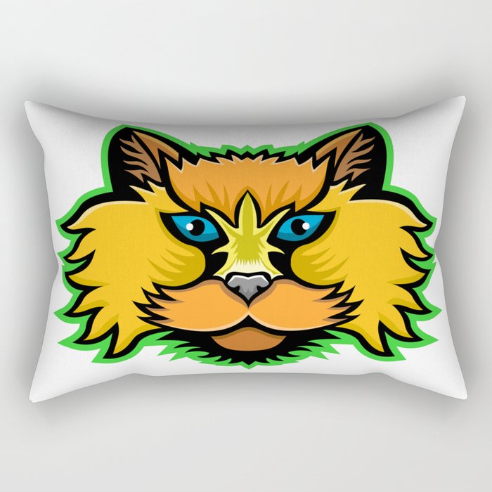 Selkirk Rex Cat Mascot Rectangular Pillow