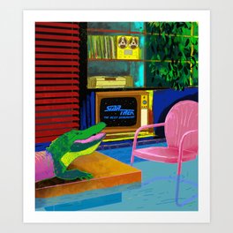 A Quarantined Alligator, March 2020 Art Print