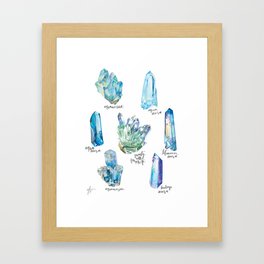 Crystal Collection- Blues Framed Art Print
