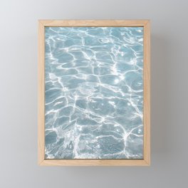 Crystal Clear Blue Water Photo Art Print | Crete Island Summer Holiday | Greece Travel Photography Framed Mini Art Print