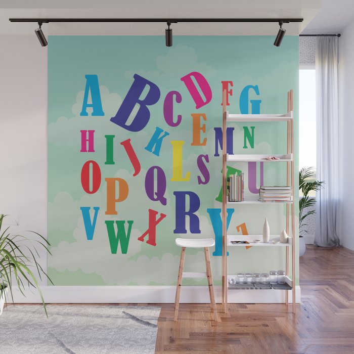 Alphabet Art Nursery Decor Children Gift Birthday Gift Wall Mural By Galisto Society6 Alphabet Art Nursery Decor Children Gift Birthday Gift Wall Mural By Galisto Society6