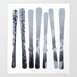 Morrisey Skis | Ski Designs | DopeyArt Art Print