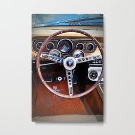 Mustang American Motor Car Interior Metal Print