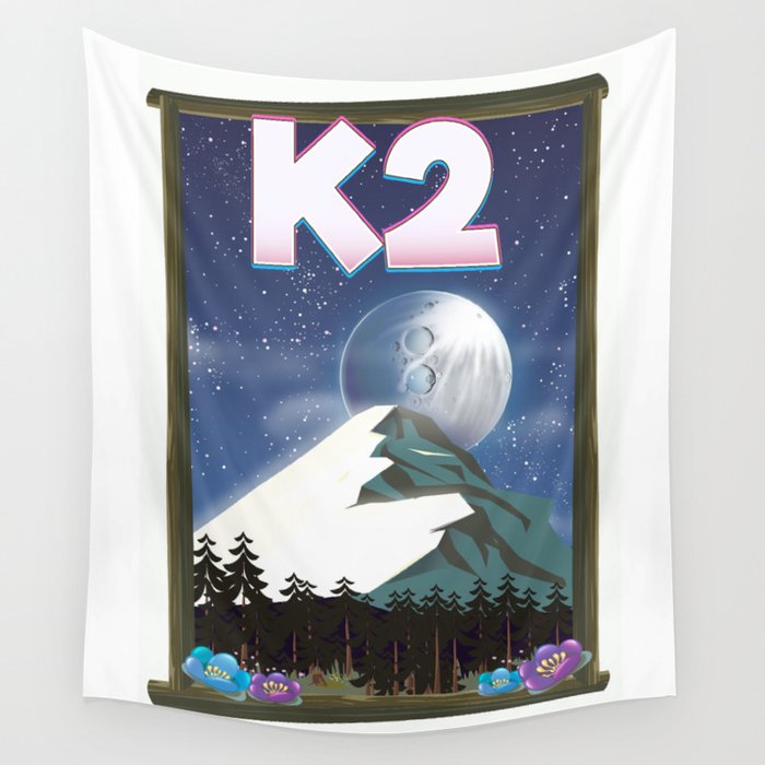 K2 Mountain travel poster Wandbehang