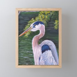 Blue Heron at Blue Ridge Shores Louisa Virginia Framed Mini Art Print