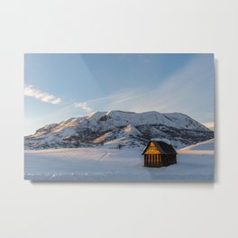 Sleeping Giant Metal Print | Travel, Goldenhour, Steamboatsprings, Snow, Rockymountains, Sunset, Photo, Mountians, Colorado, Blue 