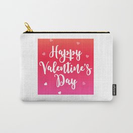 Happy Valentine's Day Hearts Carry-All Pouch