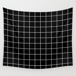 Square Grid Black Wall Tapestry