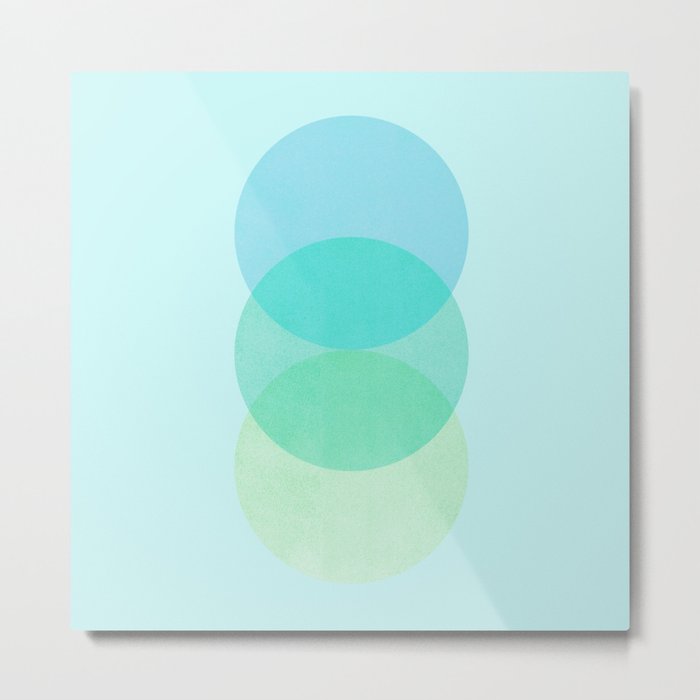 Abstraction_RAY_LIGHT_CIRCLE_BLUE_GREEN_NATURE_POP_ART_0531A Metal Print