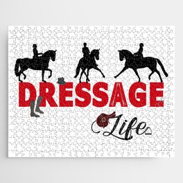 Dressage Life in Black & Red Jigsaw Puzzle