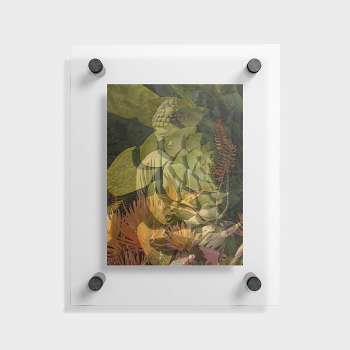 Buddha Amidst Garden Floating Acrylic Print