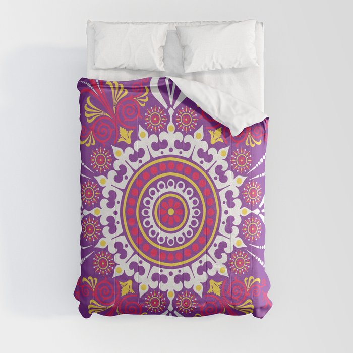 Purple Pop Baroque Comforter
