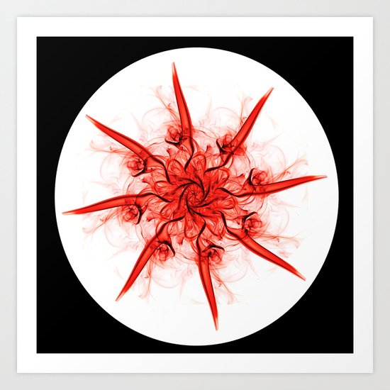 Smoke Flower 1 Art Print