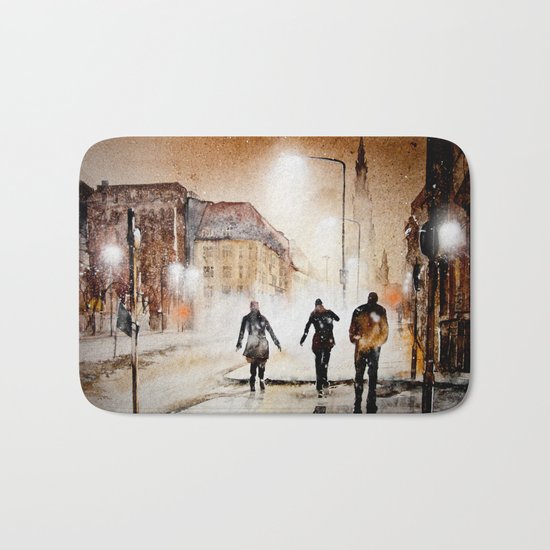 Britain's cold night in warm colors. Bath Mat