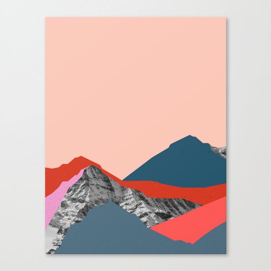 Graphic Mountains Canvas Print