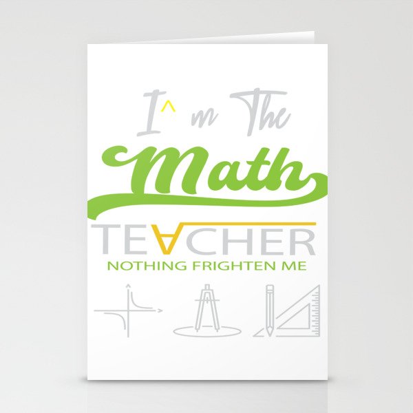 I'm The Math Teacher Stationery Cards