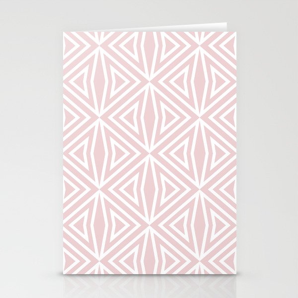Pink and White Diamond Shape Tile Pattern 3 Pairs DE 2022 Popular Color Short and Sweet DE6023 Stationery Cards