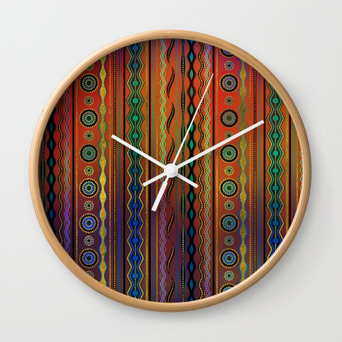 Beautiful Translucent Tribal Pattern Wall Clock