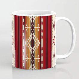 Amber Fire Vertical Tribal Blanket Stripes Coffee Mug