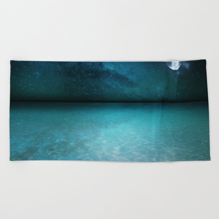Night Swimming Beach Towel