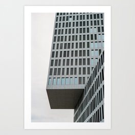 MINIMAL GEOMETRIC SKYSCRAPER IN MUNICH Art Print | Retro, Architect, Art, Building, Minimal, Geometric, Structure, Architectural, Skyscraper, Vintage 