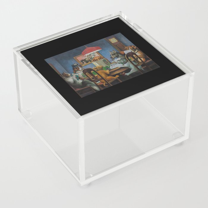 Dogs Playing D&D Acrylic Box