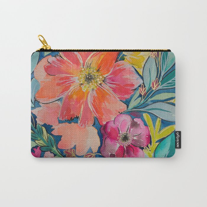 Frolicking Flowers Carry-All Pouch