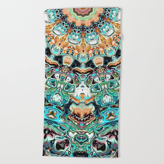 Abstract Colorful Pattern Beach Towel