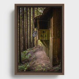 Aged Timber and Two-Wheeled Treasures Framed Canvas