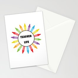 Color Teacher Life Educator Teaching Teachers Day Stationery Card