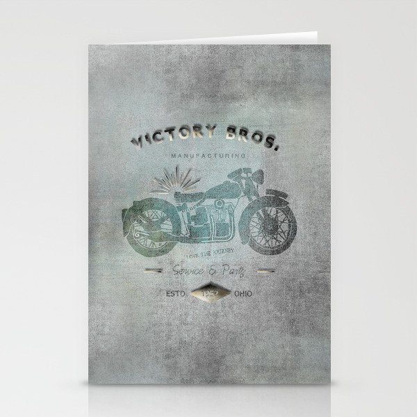 Motorbike Vintage Grunge Poster Stationery Cards
