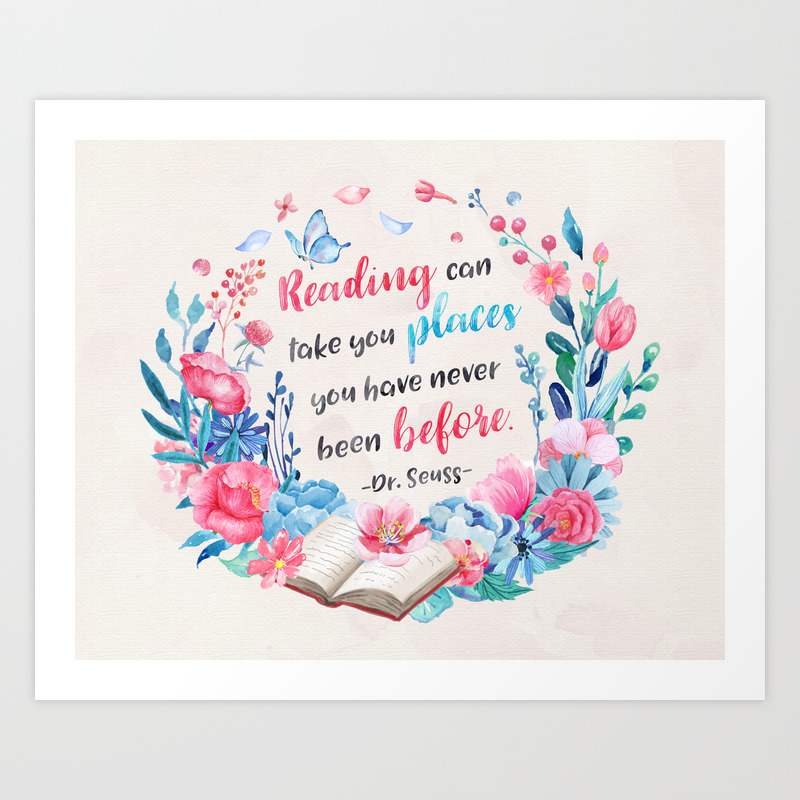 Reading Can Take You Places Art Print By Stellawenny Society6