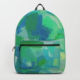 Adventure Of The West Green Blue Abstract Backpack