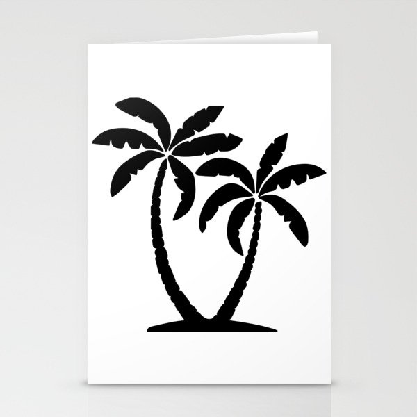 Black Palm Tree Stationery Cards
