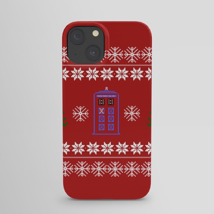 TARDIS CHRISTMAS SWEATER iPhone Case