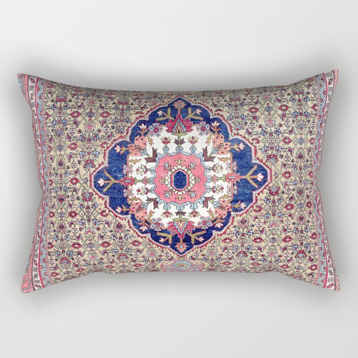 Bijar Kurdish Northwest Persian Carpet Print Rectangular Pillow