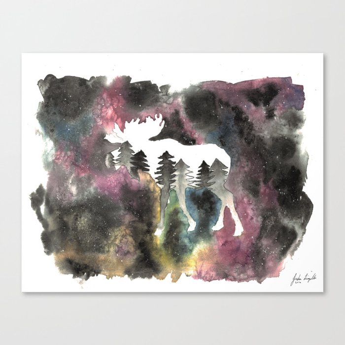 Space Moose Canvas Print