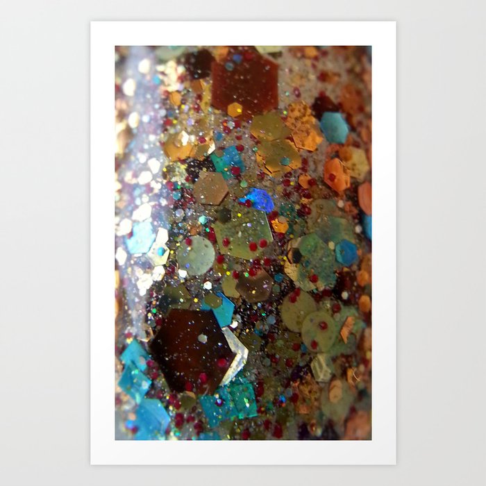 Sistine Chapel holographic glitter macro Art Print