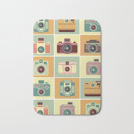 Vintage camera Bath Mat