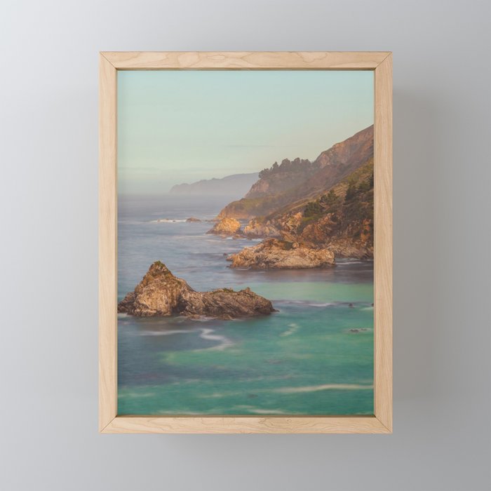 Big Sur Coastal vertical Framed Mini Art Print