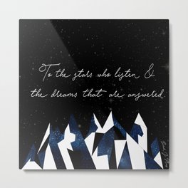 A Court of Mist and Fury Quote Metal Print | Graphicdesign, Book, Quote, Digital, Abstract, Reader, Geometric, Acourtofmistandfury, Mountain, Stars 