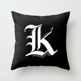 Letter K Throw Pillow