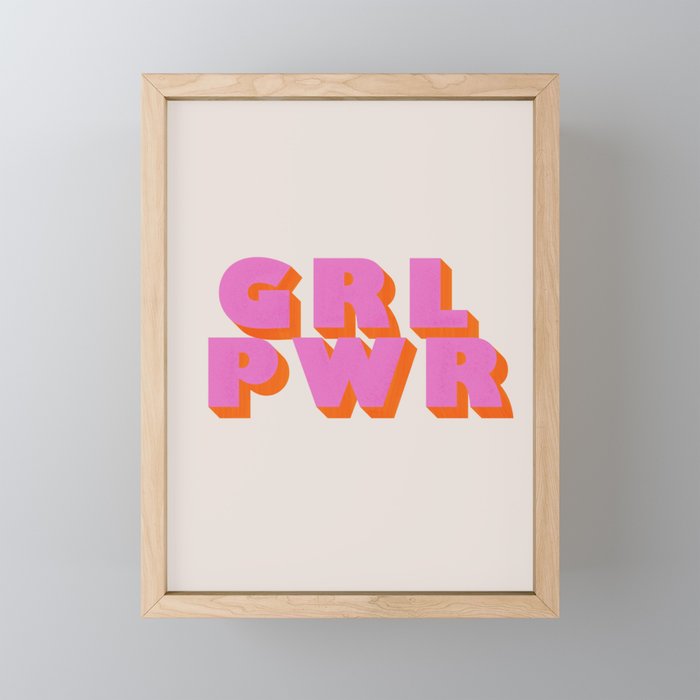 Girl Power Framed Mini Art Print