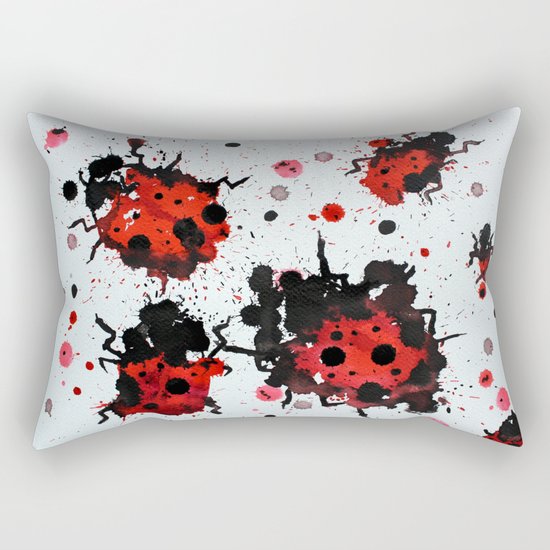 Splattered bugs Rectangular Pillow