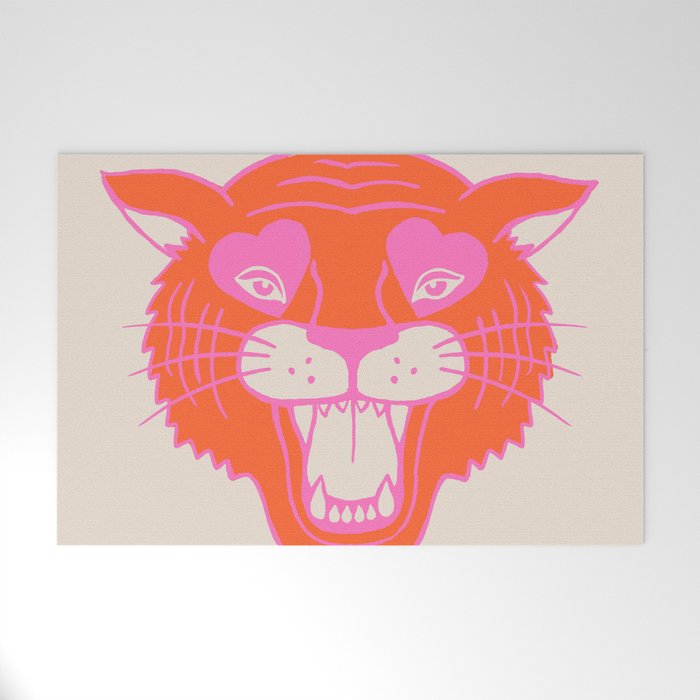 Neon Tiger Welcome Mat