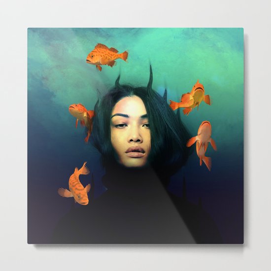 Oracle of Blue Metal Print