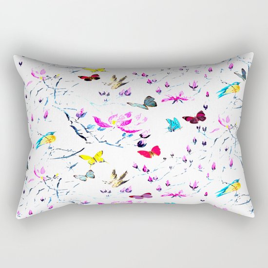 Butterflies Forest Rectangular Pillow