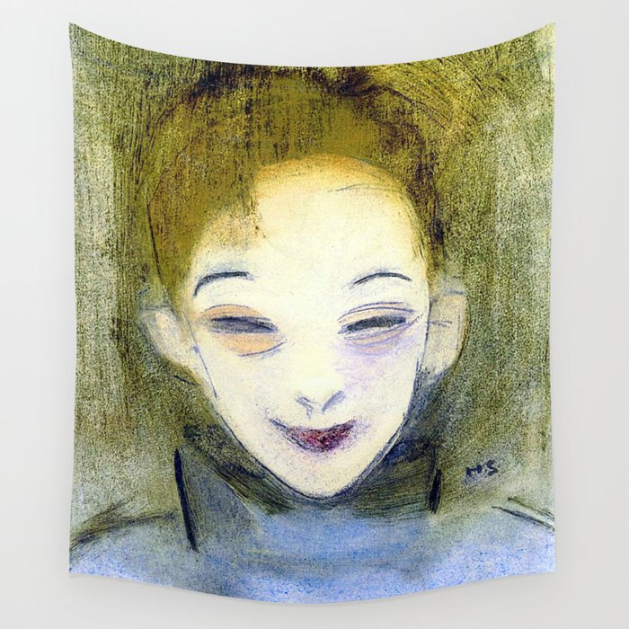 Helene Schjerfbeck Katri Smiling Wall Tapestry