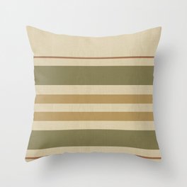 Modern Earthy Stripes Throw Pillow