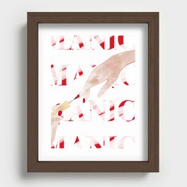 Manic Red Manicure Text Art Recessed Framed Print